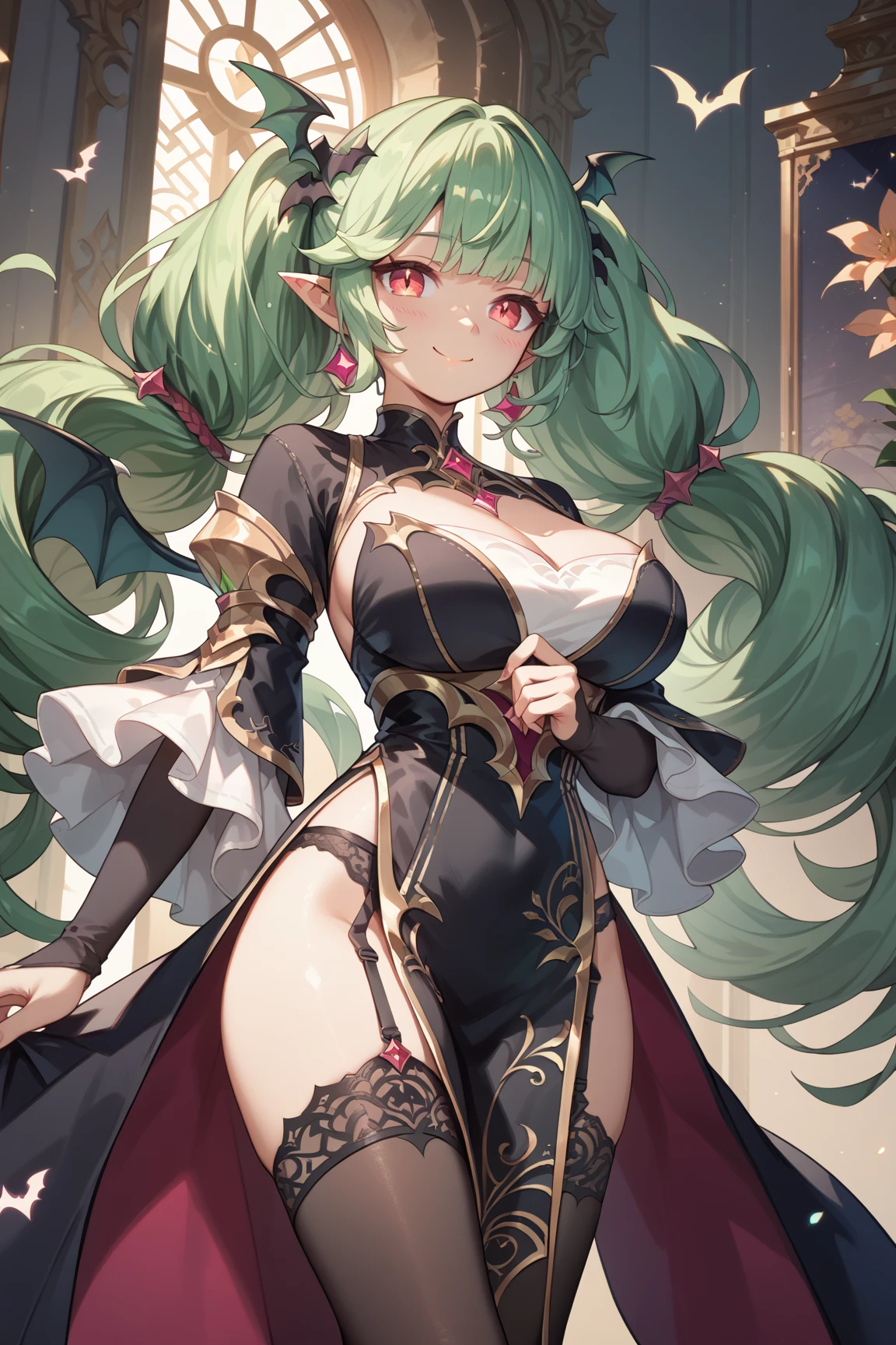 Highest quality, masterpiece, Ultra-high resolution, female、Big Breasts、Plant Monster Musume、Bad Head、Bad face