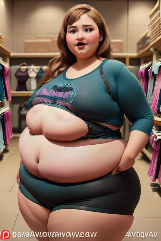 Fat obese sssbbw gluttony giant big round belly high school girl 