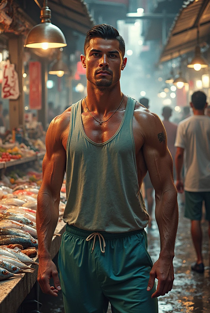 Ronaldo in fish market