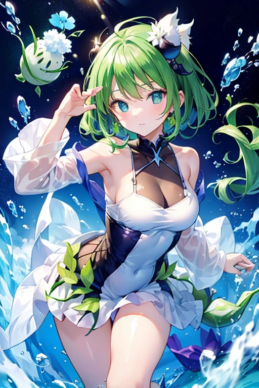 The brave bbw Green hair Yellow eyes syringes icy 年轻 Naughty Poses cute little tits out friendly