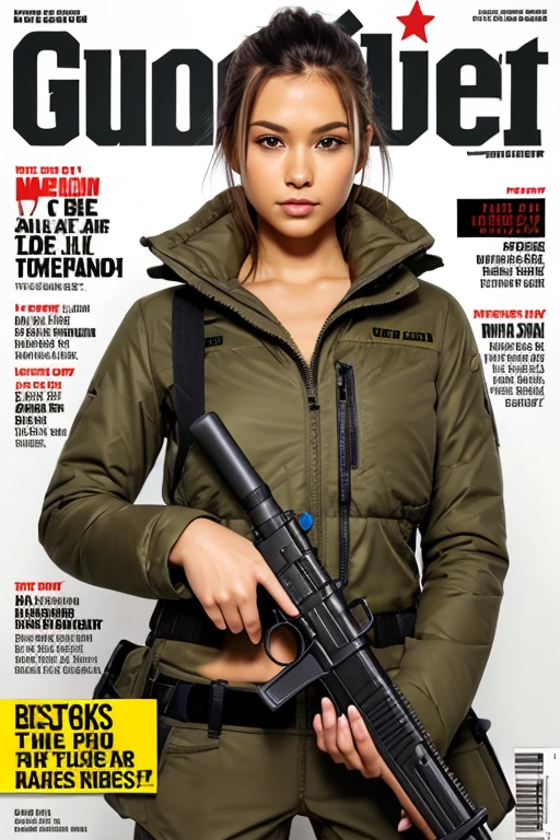 (best quality,4k,8k,highres,masterpiece:1.2),ultra-detailed,(realistic,photorealistic,photo-realistic:1.37),HDR,professional,vivid colors,sharp focus,extraordinary details,fashionable,glamorous,creative composition,portraits

A girl wearing camouflage clothes and holding a rifle, cute pose, vibrant colors, stunning details, natural lighting, fashion-forward, confident expression, fierce eyes, glossy lips, tousled hair, compelling magazine cover, edgy vibe, dynamic composition, stylish accessories, powerful presence, striking beauty, attention-grabbing

Please note that the prompt is generated based on the given theme and my understanding, and it may not fully cover all aspects. Feel free to modify or add any additional tags to refine the prompt.