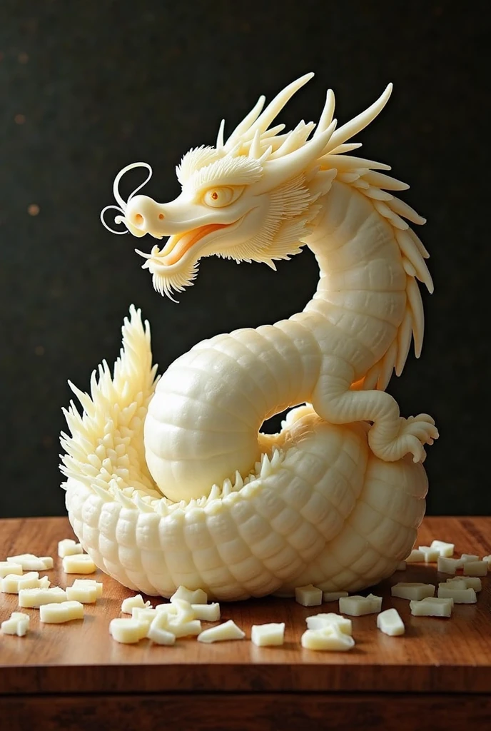 <lora:xiguadiaosdxllora:1>,Pear carving,<lora:DTStyle:0.8>,eastern dragon,