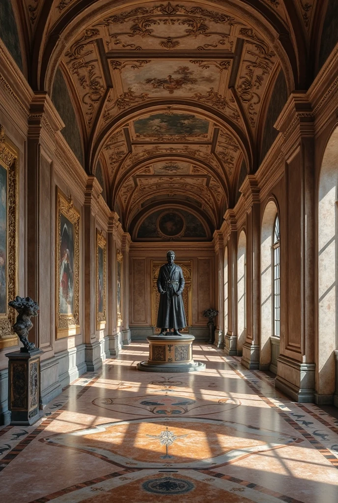 [Official Roman Empire] photo of an ((Roman Caesar with a blue supermoon behind him))(phi golden ratio composition)BREAK [sombre occult Roman palace setting], [government ceremony], [pomp in abundance] (SURREALISTIC lighting) BREAK [low camera angle], [large format bellows camera with telephoto lens], in the style of [Architecture Digest magazine]<lora:MoreDetails:1> <lora:BetterHands:2>