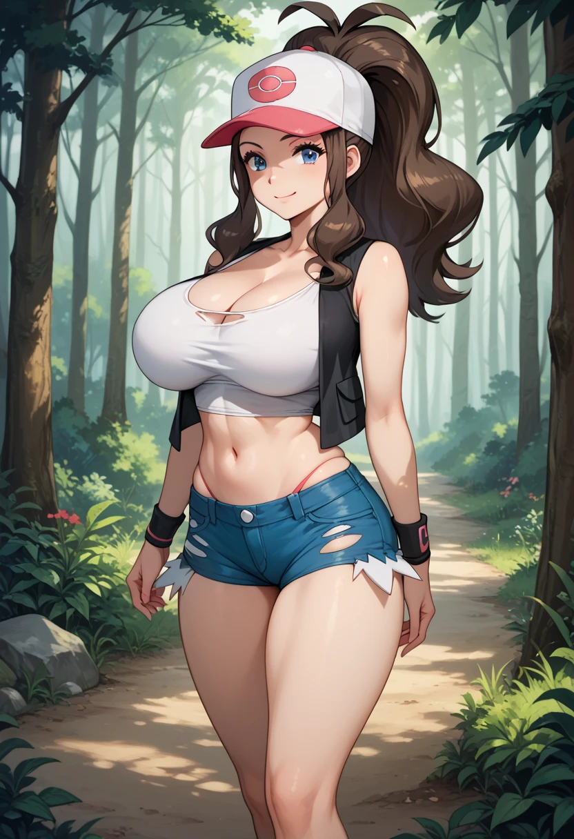(best quality, highres, masterpiece:1.2), ultra-detailed, realistic:1.37, sketches, hilda pokemon, def1, age girl, full body, curvy, visible thighs, chubby thighs, thick thighs, thighs in the foreground, body shape, in some Mayan ruins, tropical setting, lost civilization, tocando su cuerpo, curious look, pokeballs, smile, encanto femenino, downblouse, nsfw, huge breasts, massive breasts, cleavage, sexy