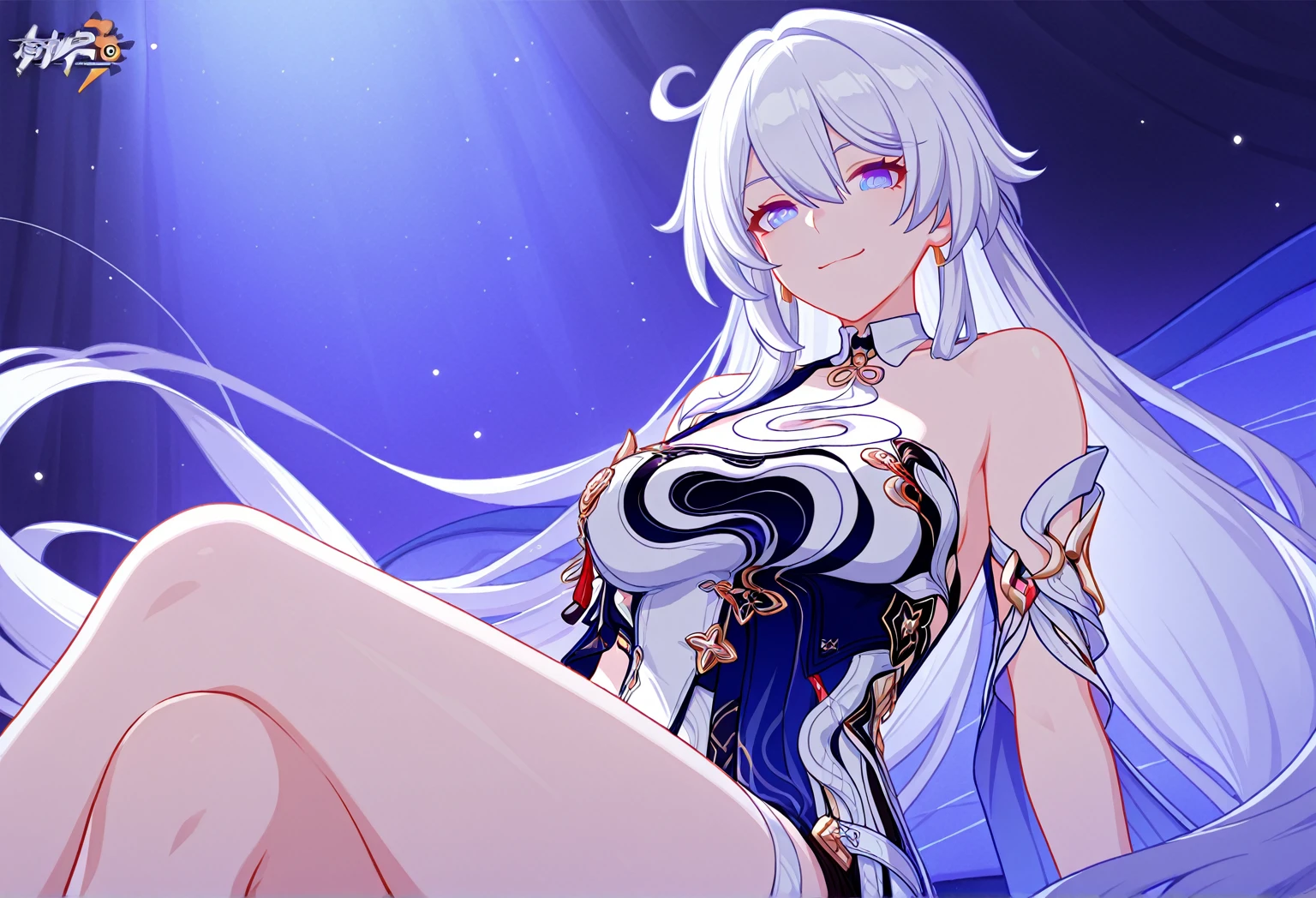 score_8_up, score_7_up, source_anime, 1girl, jingliu \(honkai: star rail\), long white hair with light blue tips,
BREAK (Sheer white wedding dress,Veil ,Lace Sleeves,Big Long Tail:1.2)
BREAK A girl is bathing in the river, getting wet, having fun, no make-up, rural scenery, sunset,arms behind back,
BREAK night, crystal, floating hair, full moon, cloud, backlighting, depth of field,
BREAK (masterpiece:1.2), best quality, high resolution, unity 8k wallpaper,NSFW ,(illustration:0.8), extremely detailed face, perfect lighting, extremely detailed CG, (perfect hands, perfect anatomy),