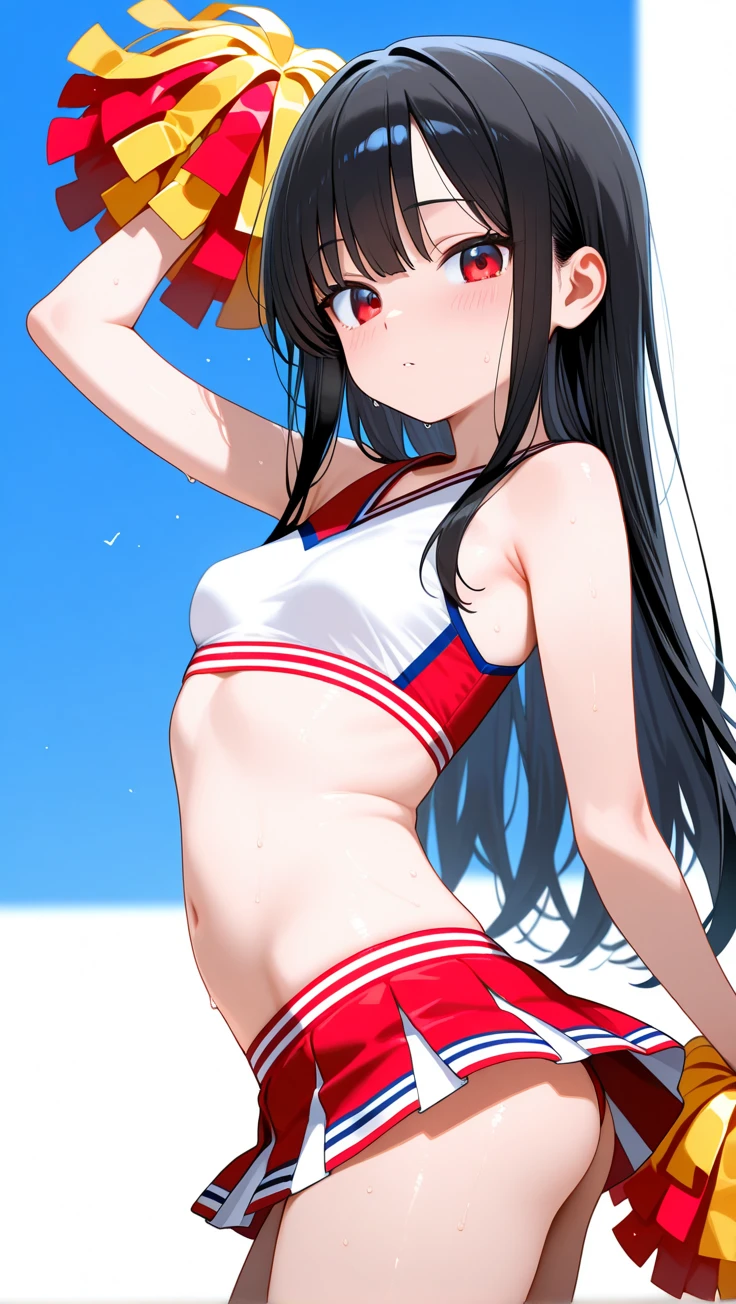 masterpiece,best qualitiy,high detail,1girl,blush, tanktop,cotton miniskirt, <lora:Microshirt_and_Wind_Lift_v1:0.7>wardrobe malfunction,shirt wind lift,undersized shirt,underboob,longhair,strong wind,sunshine,outdoor,open mouth