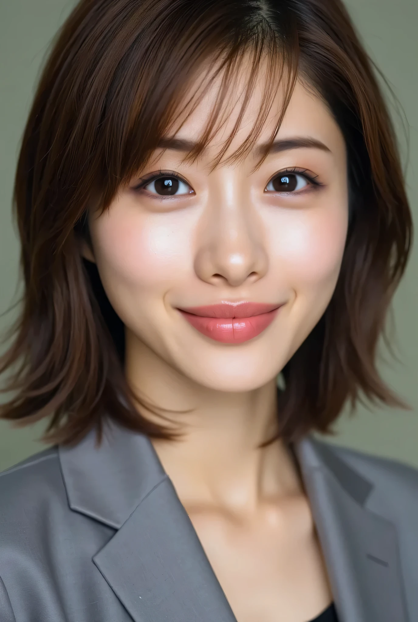 ISHIHARASATOMI,looking at viewer, beautiful skin, beautiful eyes, beautiful face, make up, masterpiece, Super Details, Best lighting, Realistic and Realistic Pictures, high definition RAW color pictures, slightly smile, highly detailed eyes, asian