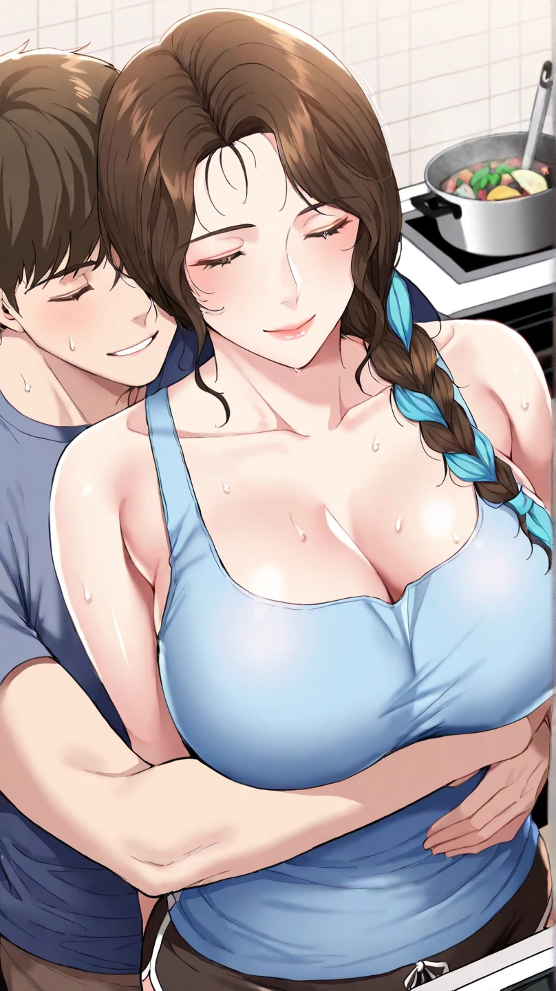 ((masterpiece、High resolution、high quality、8K)),1 Girl、(((high school girl、17yo)))、1 Shota, (((My sister and a very young Shota:1,5,)))、((Child sexual abuse:1.8))、((Huge breasts:1.5、 Vulgar smile、Very thick thighs:1.2、Very big ass:1.2、))Transparent nipples、Transparent genitals、Realistic、(A little boy with a girlish face:1.1、Shota:1.5)、Sister gives brother a blowjob:1.8 、Incest:1.8、Sister and brother sex)、Filming in progress、Peep、Cuckold,Oneshota,