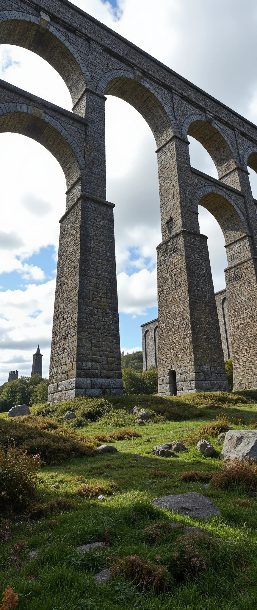 highdefinition images、Isle of Man、A small island floating between Great Britain and Ireland, where England is located、Take a picture of the aqueduct、image seen from below