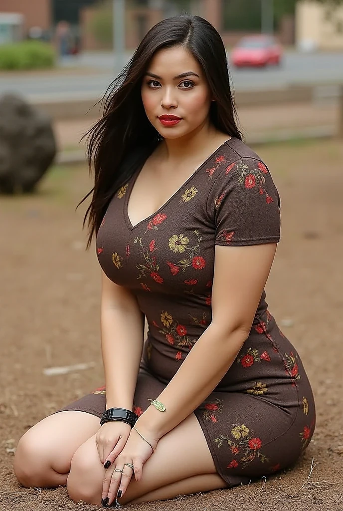 1girl, solo, standing, outdoors, detailed face, semi-curvy body, detailed eyes, semi-huge breasts, smooth skin, tight shirt, red miniskirt, looking at the audience, low angle shot,(8k, RAW photo, best quality, masterpiece: 1.2), (realistic, realistic: 1.37), ultra-high resolution