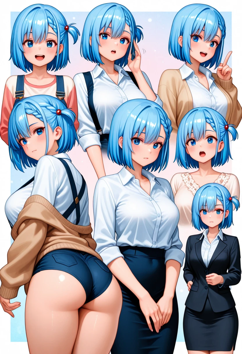 1girl,solo,swept bangs,Ruffled blouse, overall dress, ankle-strap heels,looking at viewer,upper body,dynamic_angle,
<lora:smeared lipstick_XL_bx-v2.04:0>,smeared lipstick,
masterpiece,best quality,great quality,newest,recent,absurdres,