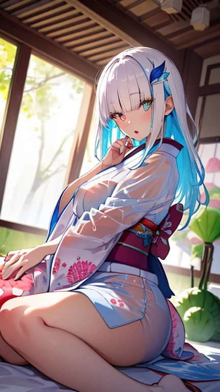 masterpiece, best quality, extremely detailed, (illustration, official art:1.1), 1 girl ,(((( light blue long hair)))), light blue hair, ,, long hair ((blush)) , cute face, big eyes, masterpiece, best quality,(((((a very delicate and beautiful girl))))),Amazing,beautiful detailed eyes,blunt bangs((((little delicate girl)))),tareme(true beautiful:1.2), sense of depth,dynamic angle,,,, affectionate smile, (true beautiful:1.2),,(tiny 1girl model:1.2),)(flat chest)),,absurdres, High Detail, Ultra Detail, 8K,
Shy girl (blushing), ((shy)) ,(masterpiece:2.0), (top-quality:2.0), (sitting naked:1.5), (extremely mini skirt extremely small pink yukata:1.5), (super thin fabric:1.5), (sexypose:1.5), (blushed face:1.3), , precise hands, Embarrassed look, light smile, Look at me and smile, extremely cute girl, innocent face, young face, Clear eyes, Shining eyes, small breast,(the thighs is visible:1.5), The crotch is visible, full body, The beautiful skin, ultra-definition, Top resolution, japan high school student,at the night festival