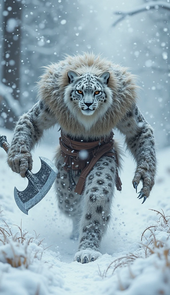 Female snow leopard tabaxi barbarian