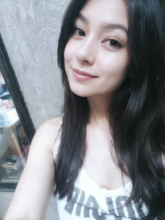 Korean girl with red hair 
