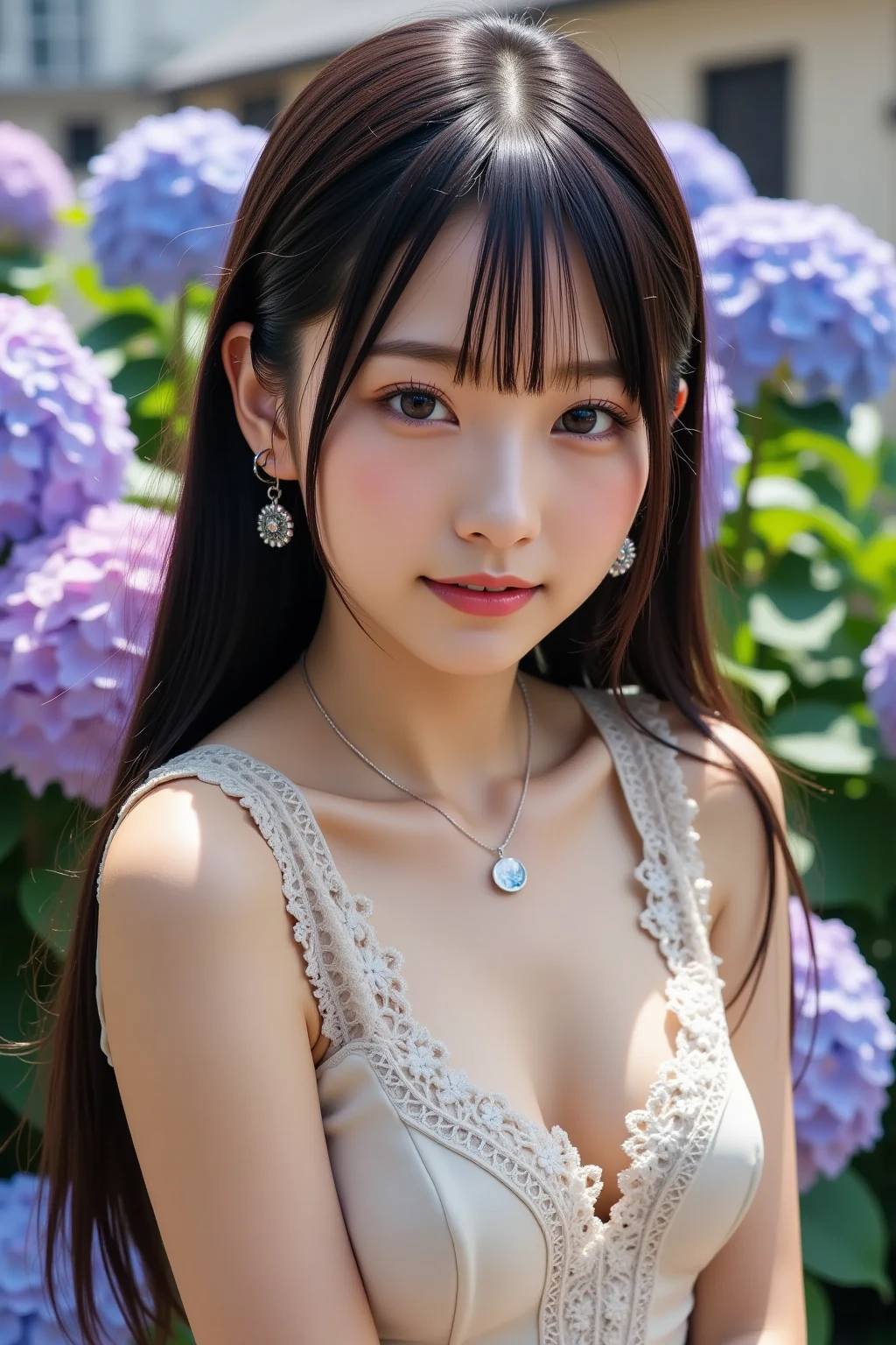 (Best-quality, Masterpiece, Ultra-High-Resolution, (Photorealistic:1.5), Raw Photo, depth of field, professional lighting, perfect anatomy, extremely details), 1girl, 15-years-old, the most famous Japanese idol, (extremely cute orgasm-face like the most popular Japanese idol, ((extremely cute and extremely big orgasm-eyes)), extremely beautiful hair, extremely beautiful orgasm-skins), extremely cute long-eyelashes, extremely cute lips,
sitting on bench at staion,
wearing summer-clothes with cute-design,
(she has reached orgasm only by imagination because she has felt unusually sexually aroused by ingesting large amounts of sex-drugs.):1.3)