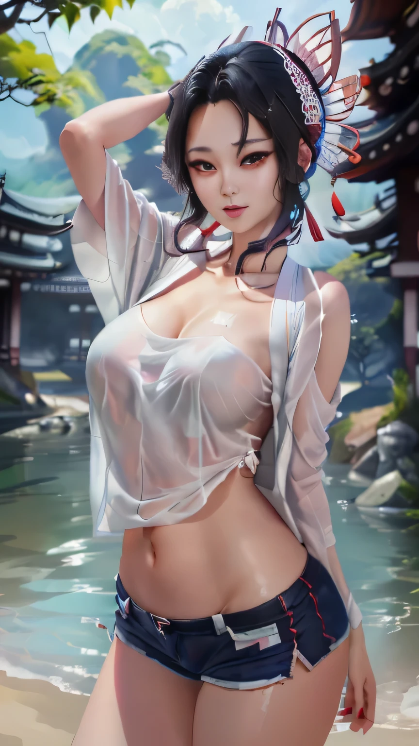 1female,for 6 years old,bit girl,Small loli,smallunderboob,Raised sexy,Pornographic exposure, 独奏,(Background with:Surrounded by lotus flowers,bamboo forrest,Lotus pond,lotuses,lotus flower,china rose,rosette,chrysanthemums) She has short black hair,Stand underwater,Sweat profusely,drenched all over the body,seen from the front, hair straight, mostly cloudy sky,(((tmasterpiece),(Very detailed CG unity 8K wallpaper),best qualtiy,cinmatic lighting,detailed back ground,beatiful detailed eyes,Bright pupils,(Very fine and beautiful),(Beautiful and detailed eye description),Black eyes,Redlip,ultra - detailed,tmasterpiece,)),facing at camera,(The upper part of the body),A high resolution,ultra - detailed),revealing breasts,Bare genitalia, Bulge,legs are open,sexyposture,Camel toes,Flushed complexion,Open-mouthed,frontage,elementary student,A ball head,Lotus hair ornaments(Wearing:White transparent cheongsam,Red streamer)