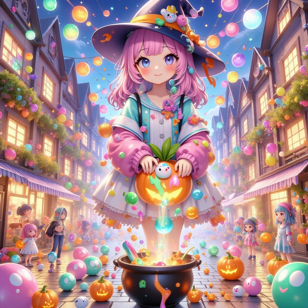 Holding a deflated balloon , Jellyfish , ooze , cum in balloon