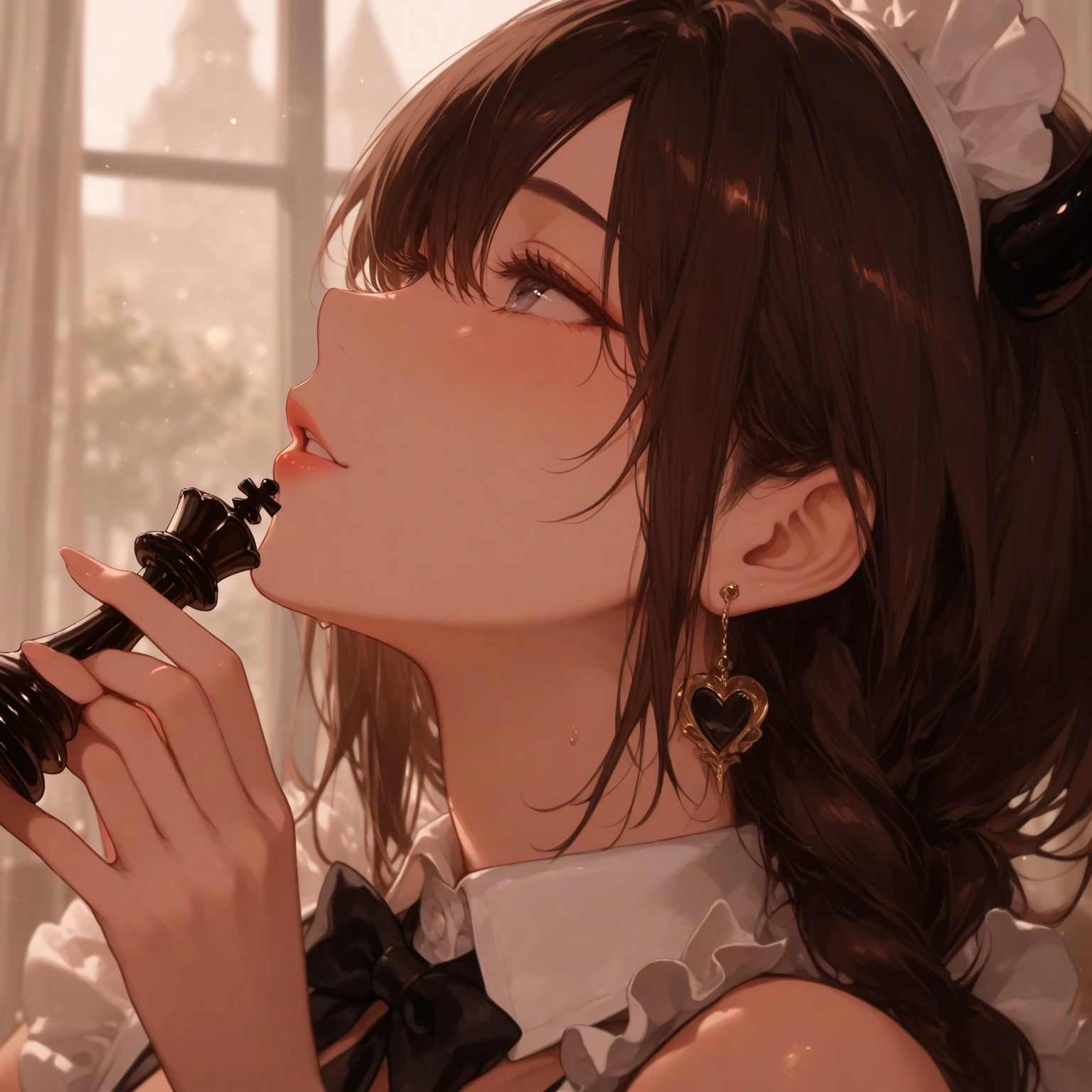hetero,Nsfw, {{{Very aesthetic, best quality}}}, {little child girl}, fellatio, from side