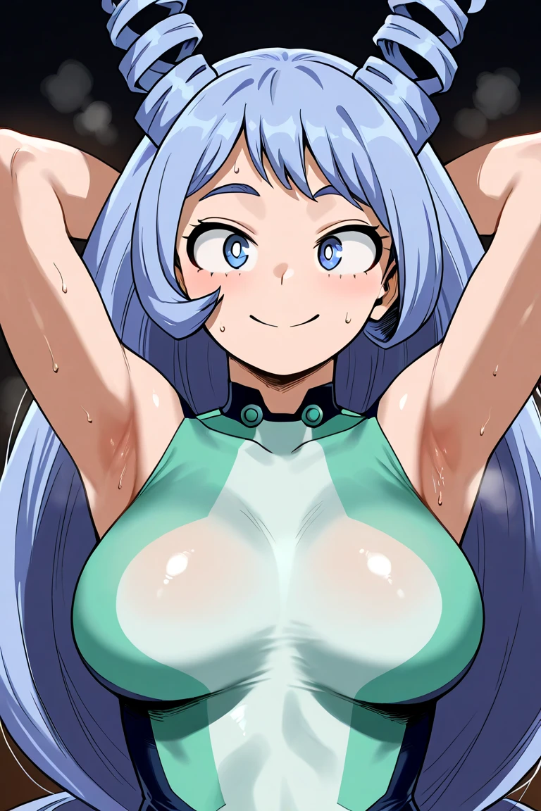 score_9, score_8_Excellent, score_7_Excellent, アニメ,Huge breasts Armpit hair Nejire Hadou (Wave Twist) - My Hero Academia (My Hero Academia) face focus open mouth