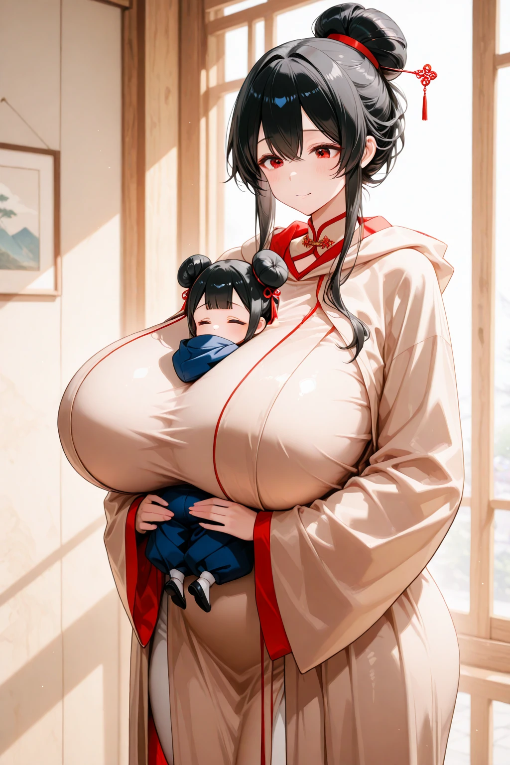 China Princess last month of pregnancy Pregnant women blush Functionality Shiny red clothes Long sleeve Chinese clothing Long sleeve Chinese trousers milking Mother Breast milk child Mode