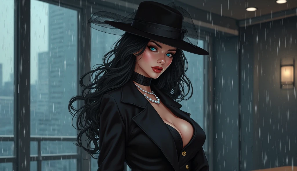 4k, digital drawing, Comic Babes, Araffe dressed in a top hat and a black jacket, Artgerm Style, Artgerm Style, artgerm trends, in the Artgerm Style, extremely detailed artgerm like artgerm, artgerm comics, ivan talavera style and artgerm, graphic artist artgerm, artgerm and j. Dickenson