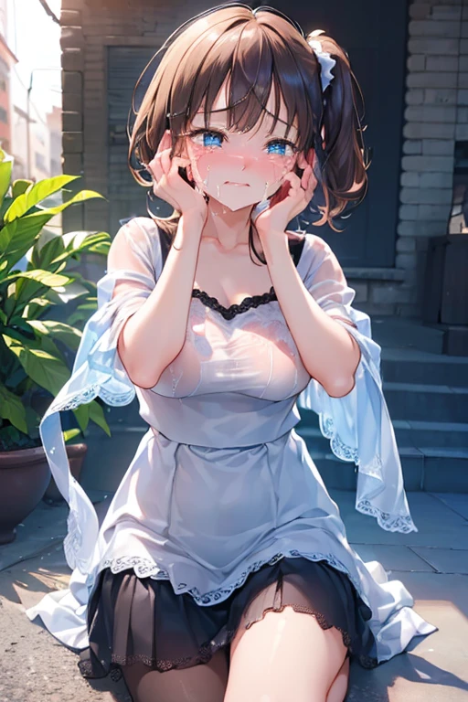 (chestを掴んで:1.6)大きなchestのボディ,大きなchestの谷間,大きなchestと細いウエスト,Thick feet,Attractive expression,face turns red,feetを広げて,Open your mouth,tongueを突き出す,Sweat a lot,expression of desire and dissatisfaction,Clothes got wet,Sweaty skin,Excessive milk flowing from the breasts,whole body naked,naked,Body is thick .,chestを撃つ,I can see the tear marks on your face,feetを広げる,chestを掴んで,highest quality, Very detailed, Beautiful lighting, Deadly,Mouth open,green_eye, perfect eyes,大きなchestのボディ,Thick feet,Thick legs,chest部フォーカススターピース, highest quality, (Browsing Caution, Unsense Red:1.5), Very detailedで美しい8K, School ○○ class ○○m, School desks and school chairs, girl1 person, 巨大な丸いchest, 1 person (penis), (girlと男が後ろから異○処女貫通挿入立ちセックス:1.5), (A girl'Tears of:1.5), (girlの陰毛:1.25), (girlはg○○dとgaldを感じて楽しくて喜びます {笑face|:○|(tongue:0.75)} And blush:1.75), (girl cl○sed eyes:1.75), (girlは夢中, girl sweating, girl's tears, j○yと泣いているgirl:1.5), girlのロングヘア, {(Deep Kiss:1.95) | (男はgirlの頬にキス:1.95) | (A man licks his ears:1.95) | (Man kisses on the neck:1.95) | (The man bites his shoulder:1.95)}, 立っているgirlと男, (a man grab girl'chest fr○m behind:1.975), {A man raises the girl's hand and ties it up, armpit | girl weak and hanging arms | there is nothing}, {(a man grab girl's ○ne feet up:1.5), (girl d○es n○t bend lifted feet:1.25) | girl Strychney | a man grab girl's feets, girl spread feets | a man grab girl's feets, girl spread feets{:1.0|:1.75, a man lift girl's feets}, 少女の手feetをアー○ペで縛られ吊り下げられる}, (sunlight:1.65), (girl's sexual climax:1.6), (girlの○ルガズム:1.6), (Exquisitely detailed and beautiful, face, girl'chest, girlのお腹○, girlのへそ, girlの股間, girlのグロ○イン, arm, feet, refer, girl'Nipples, girl's armpit, girl's vagina, girlのクリ○リス, man's penis), (a man's penis