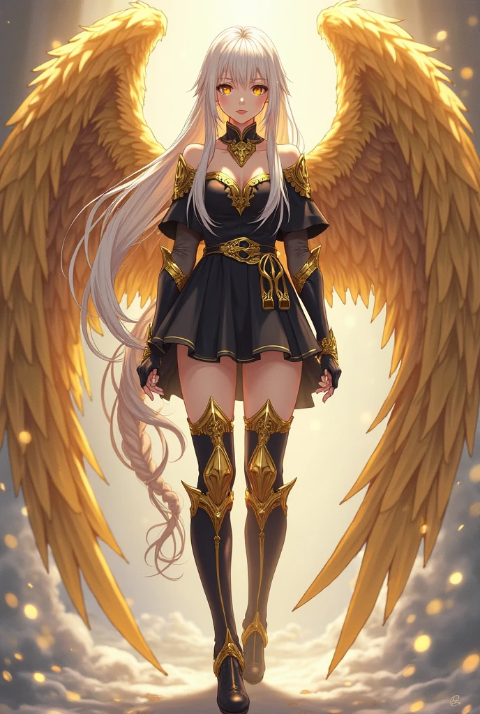 Golden Angel, ((Golden Feather:1.3)), Blonde, Gold Costume, Golden Palace, ((Gold particles rain down like rays from heaven:1.3)), Kemono ears, Middle chest, smile, Blush,(Perfect body:1.1)、(Short wavy hair:1.2),Full body shot,(Very elaborate CG 8K wallpaper)(Very delicate and beautiful)(Masterpiece)(Best Quality):1.0)(Ultra High Definition:1.0), [High Resolution], Detailed Skin, Ultra Detailed ((Colorful)),