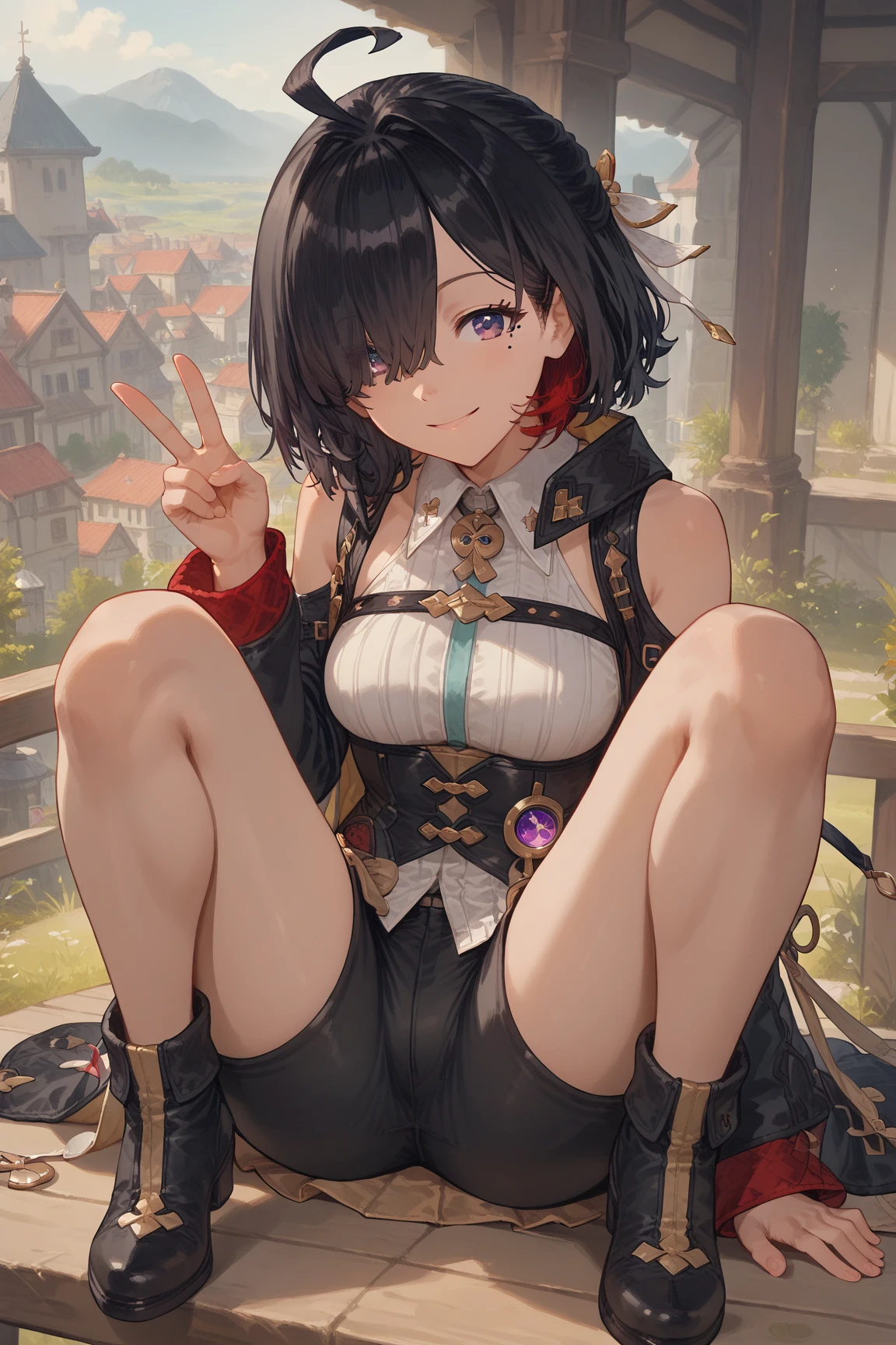 reaching out to pinch