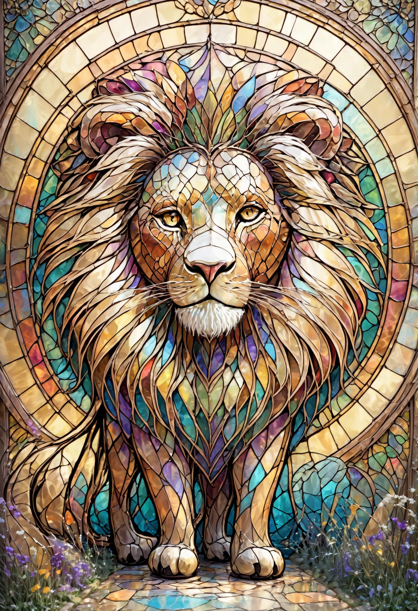 Lion and female lion