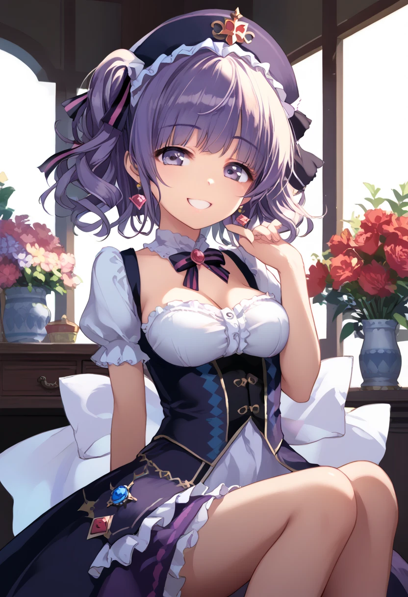 thumbs up, cross legs, room, medium hair, (magenta), blunt bangs, double tails, purple eyes, light smile, (full body), loli, (cute face: 1.5), solo, (white dress: 1.3), pantyhose, lace-up heels, necklace, hairpin, (mini girl: 1.3), dynamic angle, floating, frills, painting, depth of field, nature, beautiful and detailed girl, extremely detailed eyes and face, beautiful detail eyes, fine light, movie lighting, lens flare, light leakage, sunlight , shine , beautiful detail glow, ridiculous, incredibly ridiculous, huge file size , super detailed, high resolution, extremely detailed, best quality , masterpiece, illustration, extremely refined and beautiful, very detailed , CG ,unity ,8k wallpaper, amazing, fine detail, masterpiece, best quality, official art, extremely detailed CG Unity 8k wallpaper, studio lighting, high saturation, dramatic angle, Reflected light, ray tracing, depth of field, outdoor, (age 14: 1.3)