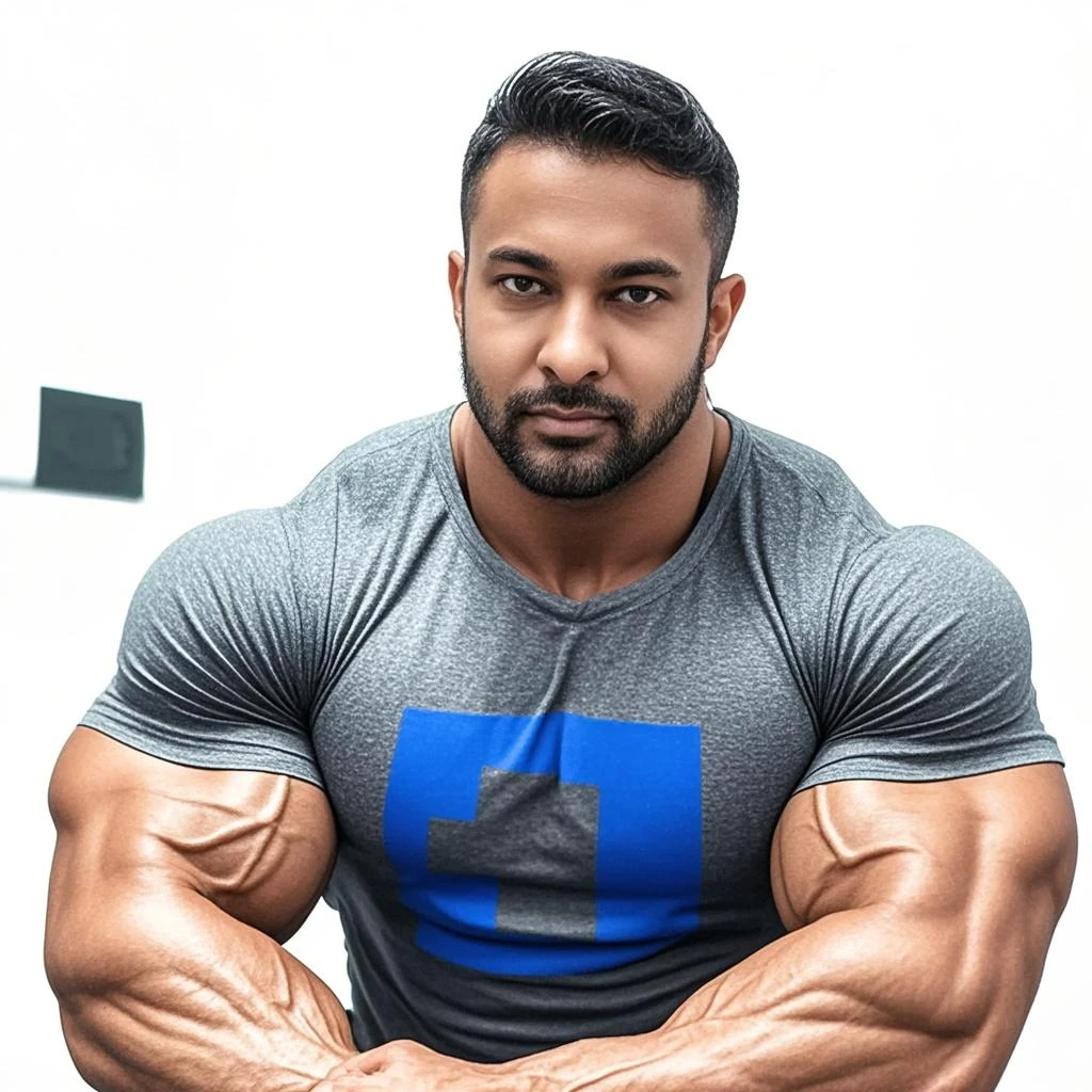 Handsome indian latino masculine strong bodybuilder man with huge wide muscular shoulders, wide chest, abs, masculine wide triceps, arms, biceps, big masculine legs, wide thighs, calfs, black-haired, hair falls on your face, Mesmerizing brown eyes, sun glasses, tight vest with grey underwear 