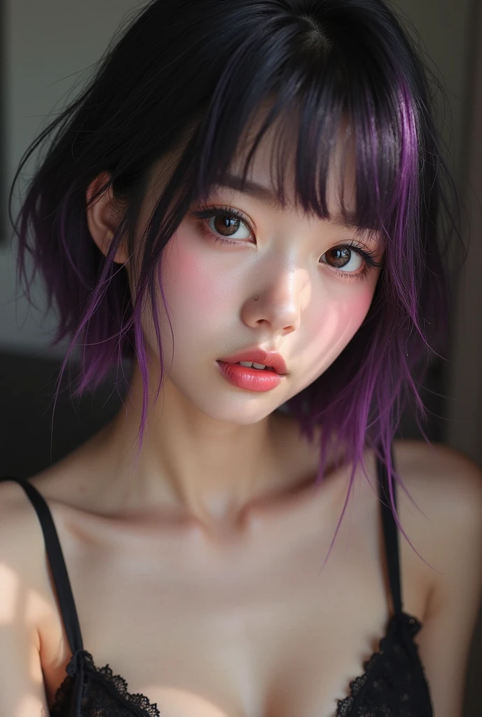 (Browsing Caution:1,4),Mix 4, (8k, RAWphotograph, Highest quality, Tabletop: 1.45), (Realistic, Realistic: 1.37),illumination, night, プロのillumination, photographn mapping, Radio City, Physically Based Rendering, Gradient Brunette, 高品質のphotograph, High resolution, 1080P, (Detailed facial depiction), (Detailed description of the hand), (Delicate CG), Extreme light and shadow, Rich details, (Detailed facial features), (Highest quality), Look in front of you, Highly detailed face, Highly detailed lips,  超High resolution, (Faithfulness: 1.4), photograph, 1 girl, [(sad)],  , Thin limbs, movie, Cool pose, I Cup, Highest qualityな完璧なボディ, photographのような, (1 girl: 1.3), Perfect balance, (Huge, Perfect breasts, Areola),(Realistic, Photorealistic:1.37),One Girl, Cowboy Shot,Professional Lighting, Photon Mapping, Radio City, RAWphotograph、(Photorealistic:1.4)、Octane Rendering、Complex 3D rendering with ultra-detail, Studio Soft Light, Rim Light, Vivid details, Super Detail, Realistic skin texture, Detailed aspect, Beautiful details in the eyes, Highly detailed CG Unity 16k wallpaper, compensate, (Detailed Background:1.2),Highest quality, 超A high resolution, Tabletop, One Girl, One girl,alone, Upper Body,View Viewer, ((Black Background:1.4)), Bobcut, short hair, Multicolored Hair, compensate , Lips parted, Black Lips, eyeliner, Gothic, Goth Girl,((Multicolored Hairの色:1.4)),((全身全naked)),(((nsfw))),((naked)),((Small breasts:1.3)),((((naked)))),((Pixie Cut:1.2))