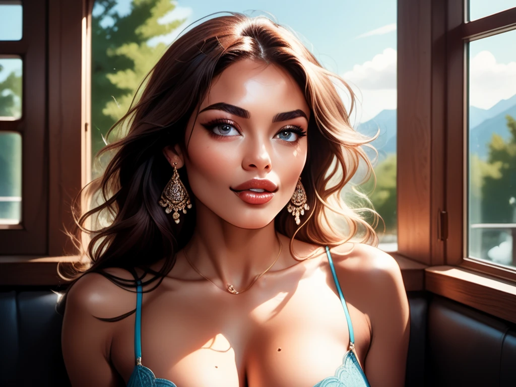 Adult girl sexy photomodel provocative face big breast straight in lingerie in piazza signoria culo bellissimo capezzoli ritti --s2