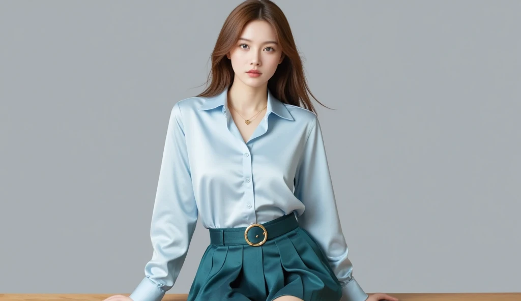 Full nude body elegant upper class elite secretary, Working in the office、Wearing pantyhose、Wear high-quality heels, merchant, Raw photo, (8k、highest quality、masterpiece:1.2)、(Subtle details:1.4)、(PhotorealSite:1.4)、Octane Rendering、Complex 3D rendering, Super detailed, Studio Soft Light (Studio Soft Light), Rim Light, Vivid details, Super Detail, Realistic skin texture, Detailed aspect, Beautiful details in the eyes, Highly detailed CG Unity 16k wallpaper, compensate-, (Detailed Background:1.2), Thighs bare!!!,