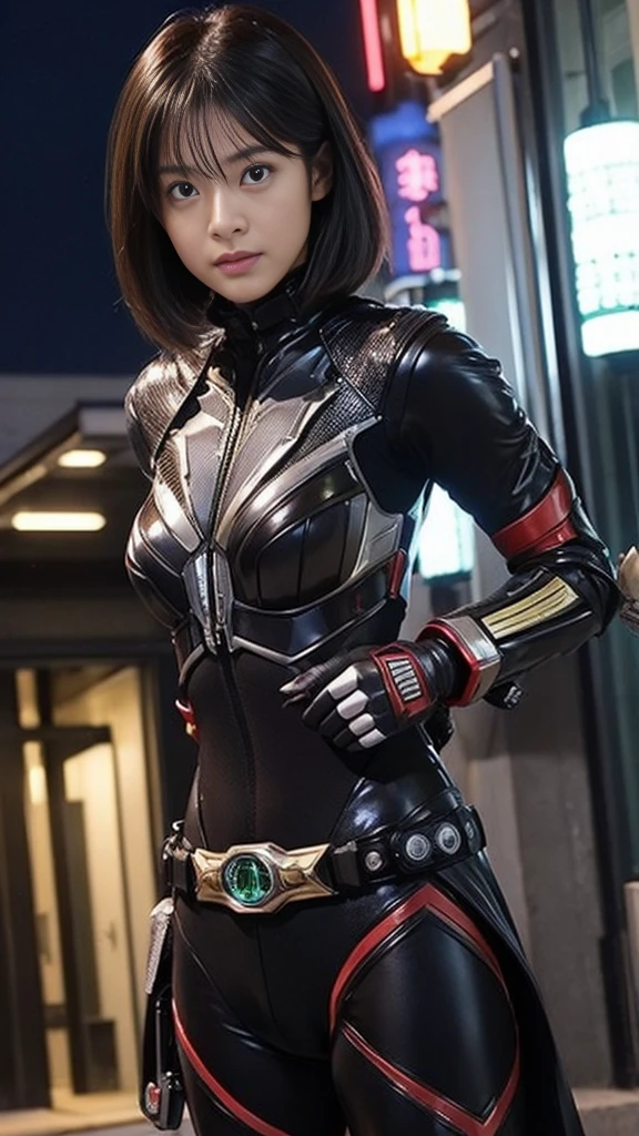 Full body,Kamen rider,Woman,solo,full fece mask,Huge breasts,spread legs,