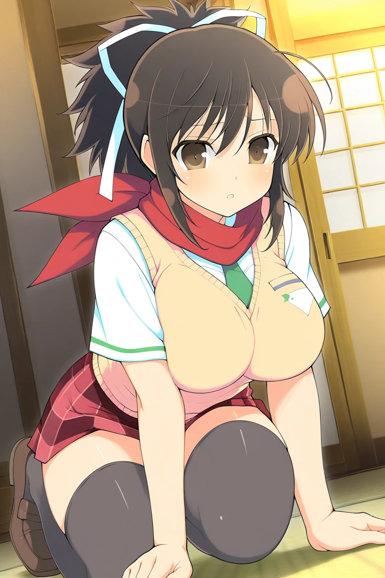 anime artwork score_9, score_8_up, score_7_up, score_6_up, score_5_up, score_4_up, source_anime, BREAK, thick outline, fat outline,
Asuka_XL, brown eyes, brown hair, ponytail, white ribbon, red scarf, gigantic breasts, BREAK, asuka_school_clothes, skirt, white shirt, pleated skirt, necktie, short sleeves, BREAK, crossed hands, field, flowers, flying petals,sweat, wet skin, wet closing, wet hair,