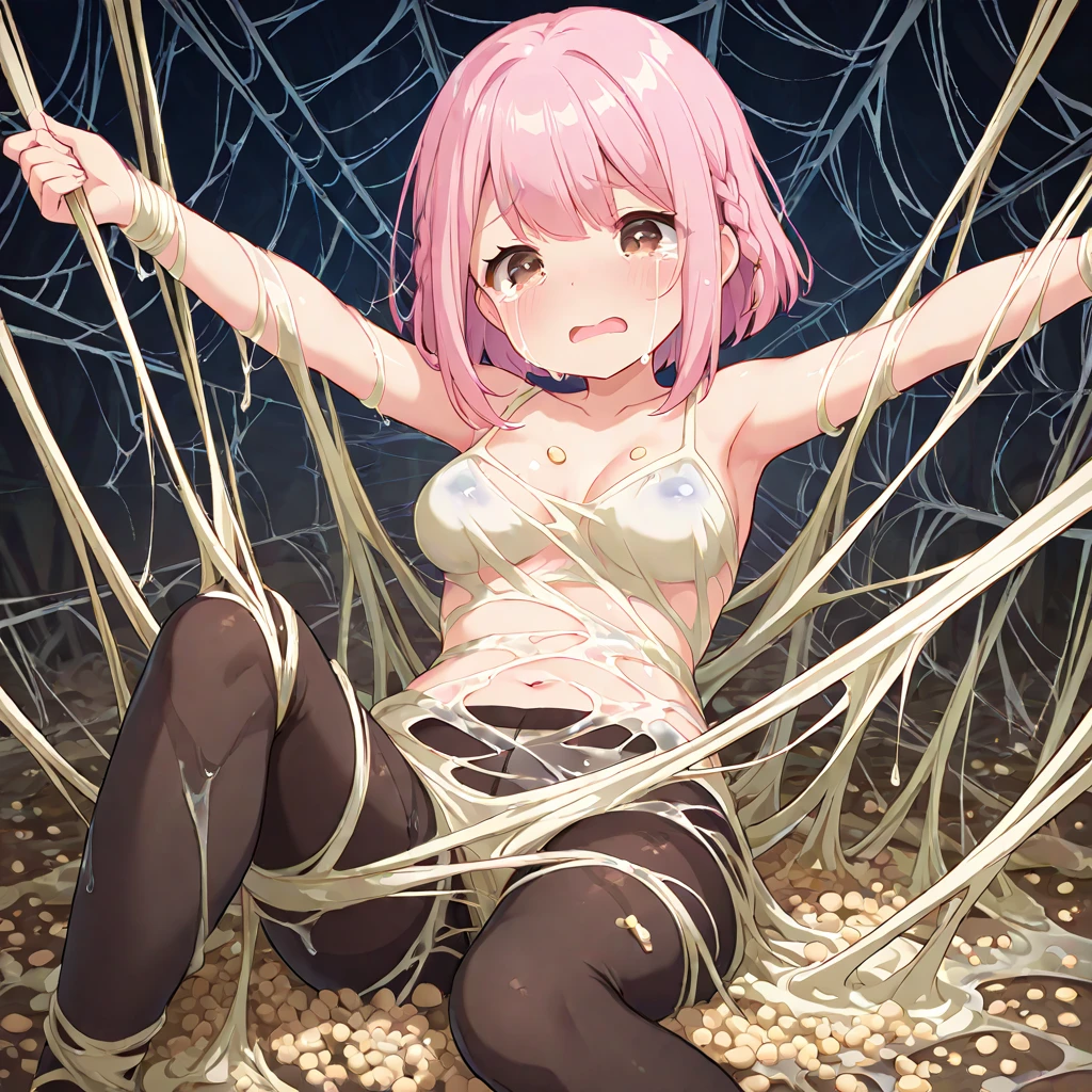 (Highest quality, 4K, 8k, High resolution, masterpiece:1.2), Very detailed, Picturesque, Animated Photography, Photo Animation:1.37)、Dilapidated Outdoors、Japanese schoolgirl、Orange Hair、short hair、((Yellow-green ribbon))、((Completely naked))、ecstasy face、large breast、((Injury))、((facial scar))、((blood))、bleeding from the brests、choker、leash、nippls、Nipple piercing、metal cuffs、shackles、metal wire tied、pussy juice、sweat、steam、crying、saliva、trembling、nakano yotsuba、