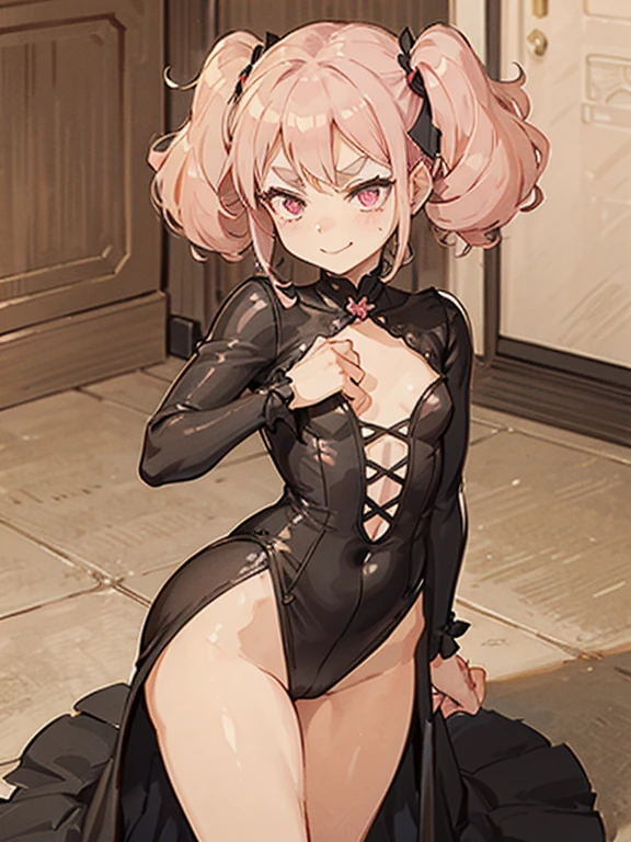 1girl, breasts, looking at viewer, blush, smile, open mouth, thighhighs, gloves, 1boy, ribbon, navel, twintails, hair ribbon, hetero, solo focus, pointy ears, black gloves, elbow gloves, aqua eyes, black ribbon, aqua hair, ass pov, garter straps, drill hair, straddling, twin drills, cowgirl position, plump、pubic hair、((((ニップルファック))))