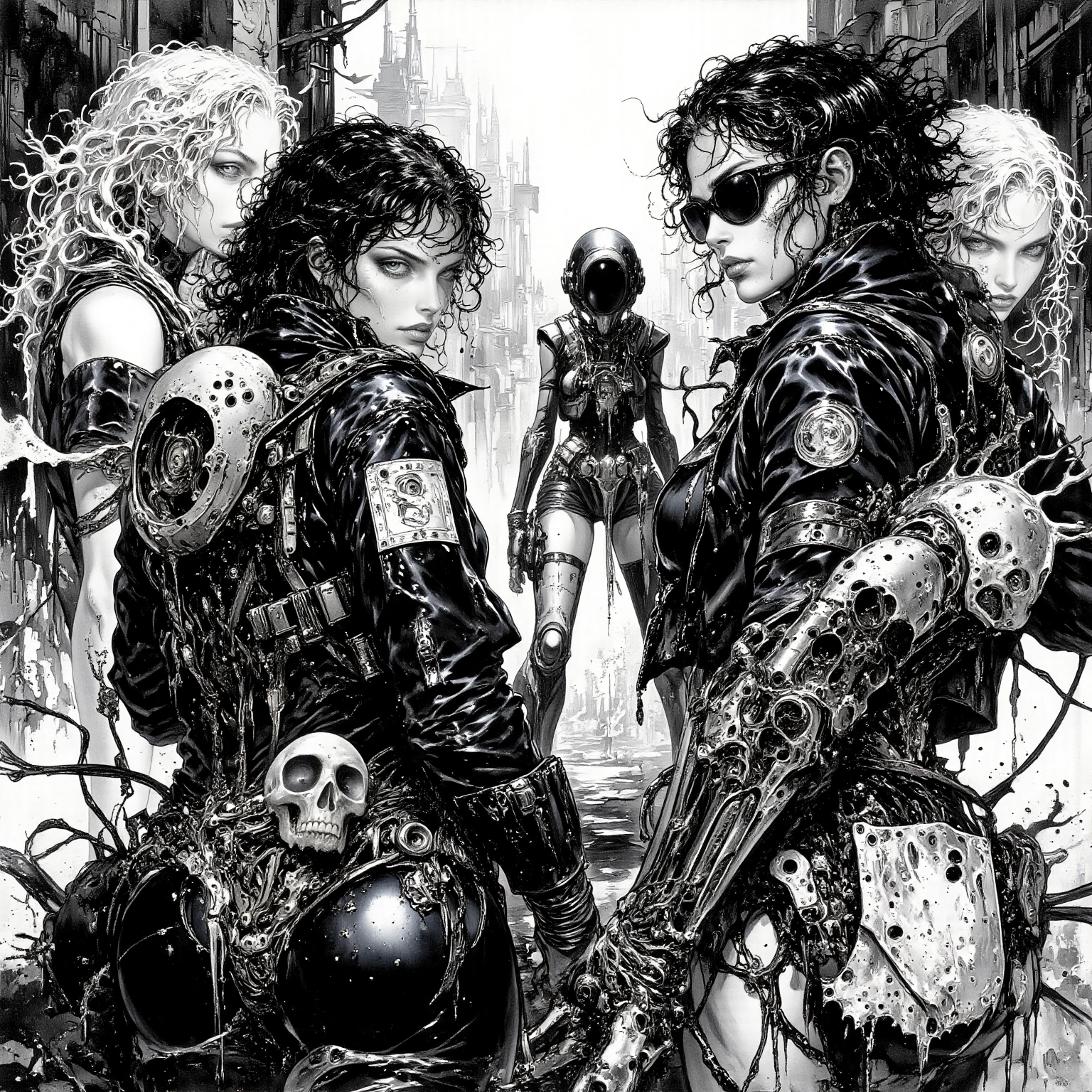 steampunk, sexy woman, short pants,, (polyvinyl Jacket With Rivets:1.3), (jamaican dreadlocks hairstyles:1.4), (open zipper:1.5), (sexy:1.5), (erotic:1.5), best quality, sunlight, detailed face, gorgeous eyes, realistic skin details, high quality, seen from below, translucent, (voluptuous:1), sensual, lascivious, dominant, romantic, high quality, film grain, Cinematic Light, sidelighting, sharp focus