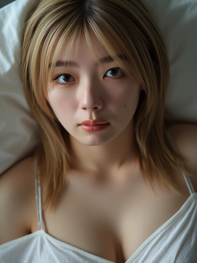 Super Detail, High resolution,((a closeup))、Speciality、Abundant udder、Zoom in on chest、Enlarge breasts、full screen、full screen乳房、I can only see the breasts、Emphasis on the breast、Zoom in on the nipples、Lustrous nipples、Show your breasts here、((Take off your clothes and show your breasts))、Clothes come off、Breasts sticking out of clothes、lie down、((Lie down))、lie on one's side、(((横向きにsleep)))、体の向きを横にしてsleep、横向きでsleep、recovery position、Beautiful breasts、Beautiful udder、Udder with tension、Soft udder、(((expresses the softness of the breasts)))、focus on the nipples、focus on the nipples、sleep、((squeeze the breasts hard))、grab your breasts tightly、Lifting the udder、with breasts、Hold your breasts and show them to me、Grab your breasts and show your nipples to me、Grabbing the udder、grab the breast from below、rub one's breasts、Water droplets on the chest、胸がgetting wet、getting wet、My nipples get wet、((Nipples are visible))、((top-quality))、8K、Professional Writing、An ultra-high picture quality