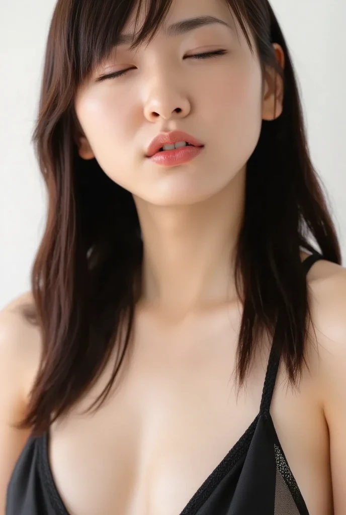 Super beautiful eyes、innocent face, (((realisitic)))a picture, masterpiece, top-quality, 1girl in, a slender waist, top-quality, pale-skinned, Black background, (Face and eye details:1.1), Unique, red blush, ((full of shyness)), extremely delicate and beautiful girl, dynamicposes, (to8contrast style), torch clothes, naked body, nude, full naked, showing, beatiful tits, hard nipples, wet body, seductive smile, innocent face, at public place