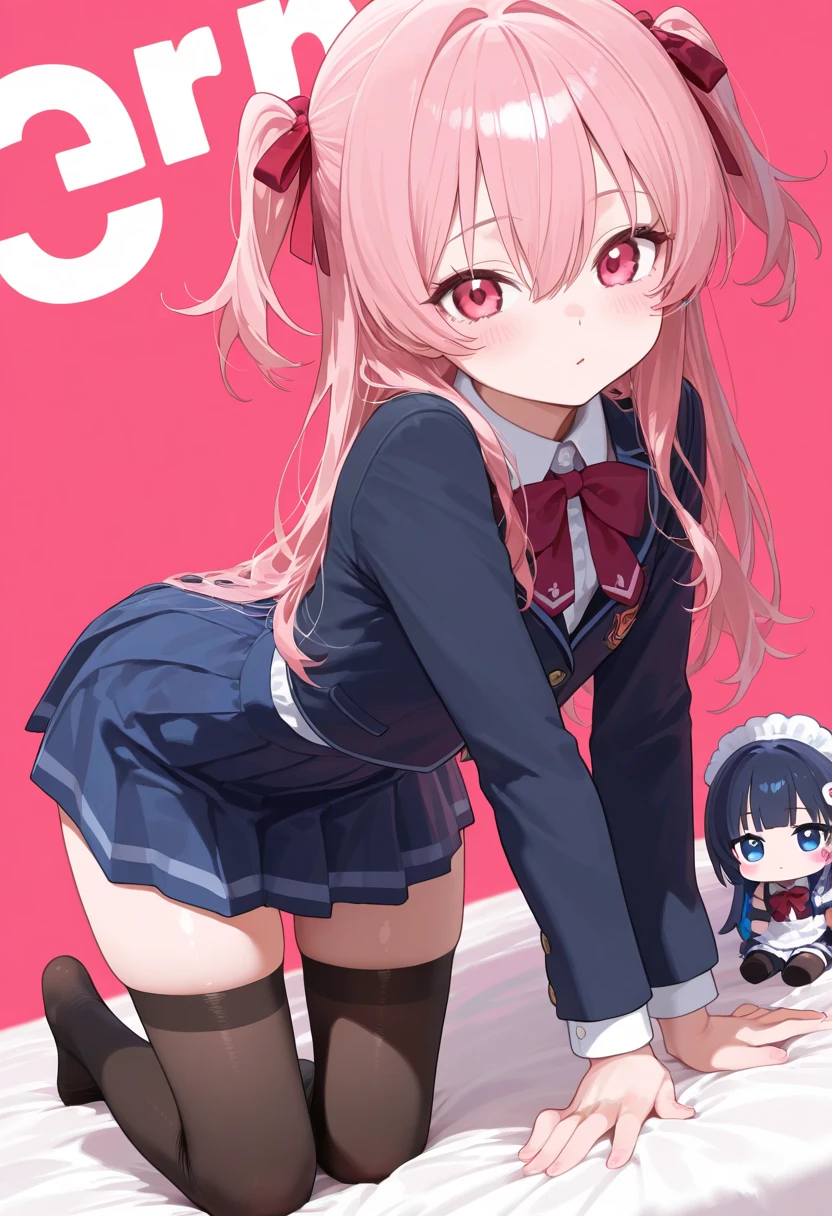 Pink Panties,Big breasts with legs spread,High Resolution 1girl Ahoge Bobby_pin bow bowtie braid brOwn_目s collared_shirt dojikko_Temporarily stop_shirt frilled_shirt_Color Free Joint_skirt frills hair_bow hair_ornament hairpin hand_in addition_Own_head, heart, heart_hair_Decorative hood_jacket jacket lin additiong_Pentagon Pink_hair plaid plaid_Ribbon Check_Pleated skirt_skirt shirt shoelaces shoes simple_background sitting skirt solo star_(symbol) twin_Braided Warisa White_Background bus stop_Knee socks, whole body