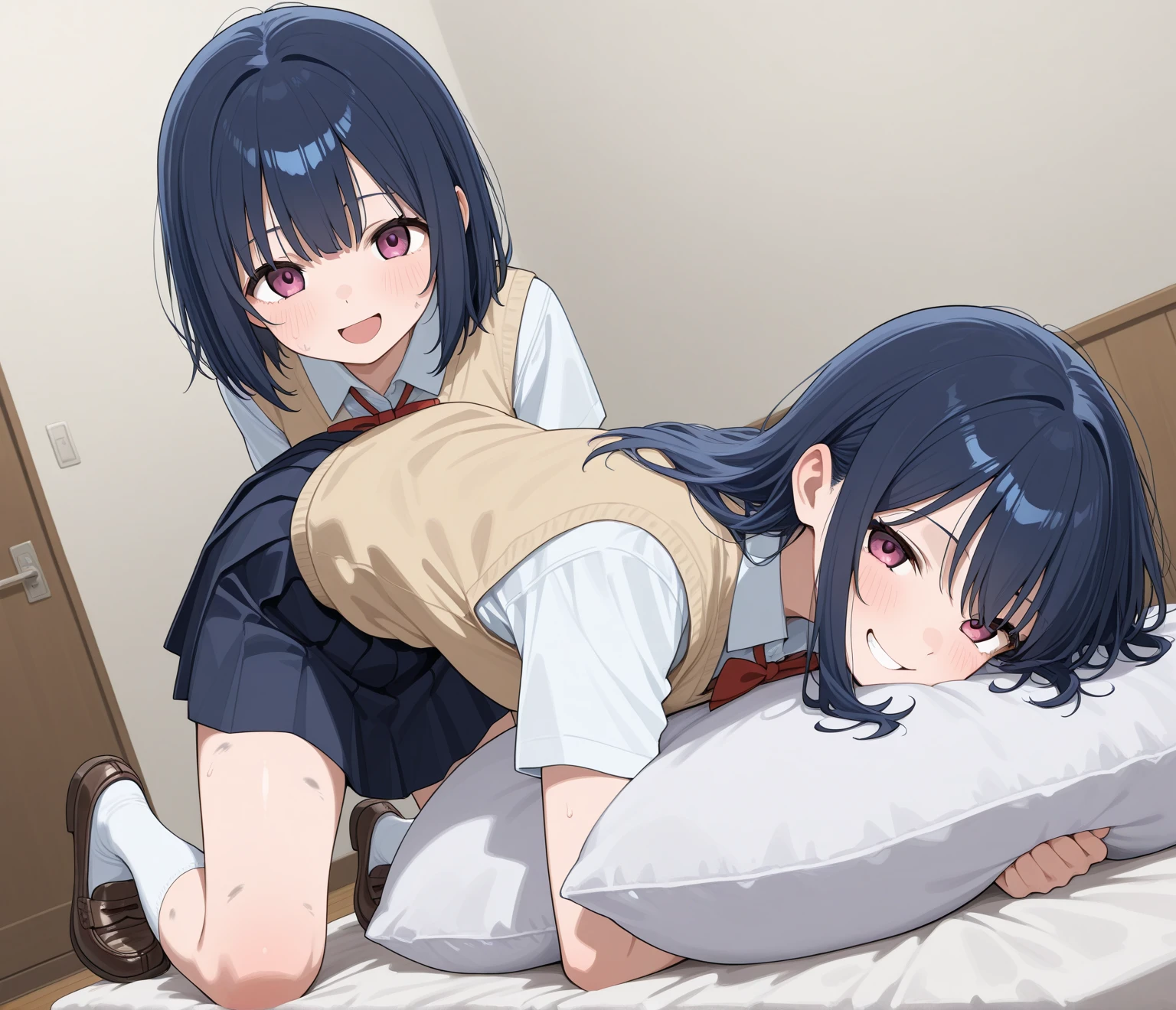 score_9, score_8_up, score_7_up, source_anime, highest quality, masterpiece, 1girl and 1boy, (1boy femnin, otokonoko, femboy, long hair), futa on male, futa is bigger, femdom, forced, uncensored, anal sex
