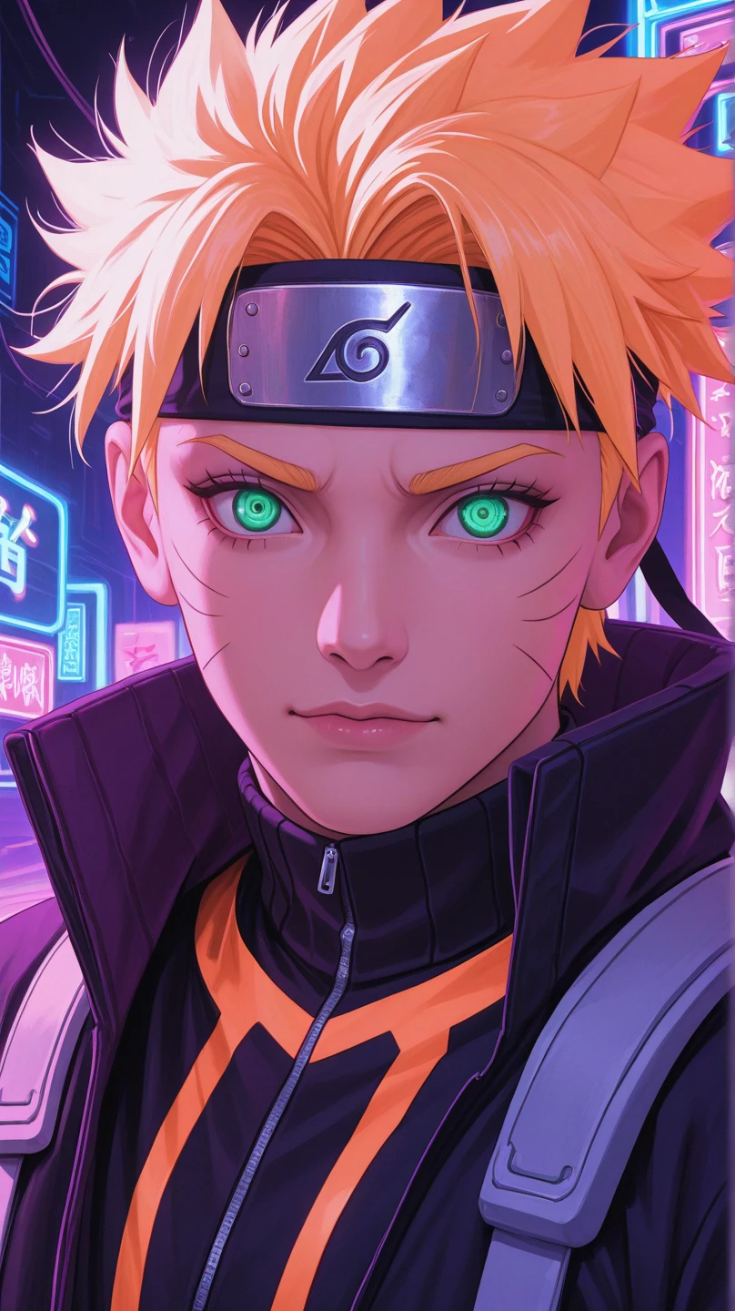 uzumaki naruto, Naruto, estilo anime, Synthwave, corpo inteiro, 8k, altamente detalhado, disco Rigid