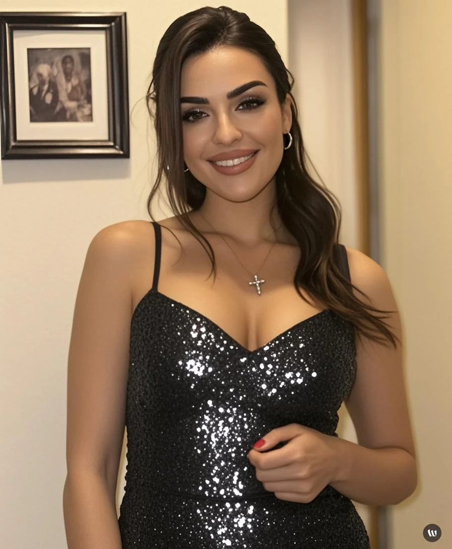 a closeup of an anitta singer woman with long hair wearing a white shirt, Madison Beer, Madison Beer Girl Portrait, Olivia Culpo, brunette with dyed brown hair, Violet Myers, gorgeous Latino face, portrait of Demi Rose, long brown hair, Soft Devil Queen Madison Beer, brown hair with bangs, dark brown hair and tanned skin, by Robbie Trevino
