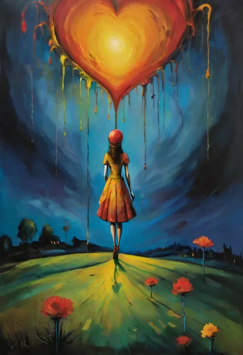 (Artistic Masterpiece of Romantic Life) ( (Themed Art of Life) ( (Conceptual Art) (NFT Exclusive) (Fauvism Work) ()”) Where visual poetry transcends traditional boundaries and embraces the dynamic interplay between creativity and technology Takes),dripping paint,darkart,style, in the style of esao andrews