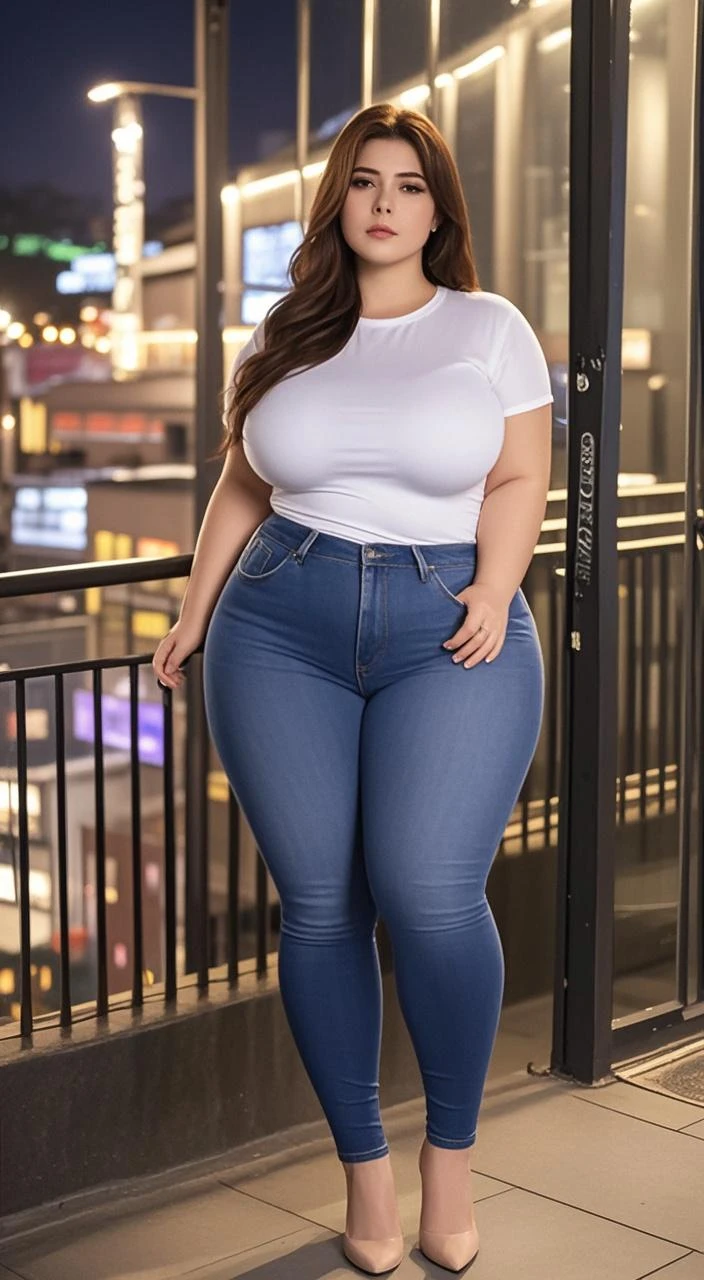 Full body pose of a sexy bbw