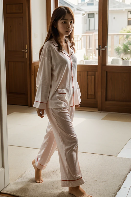 girl in pajama piss
