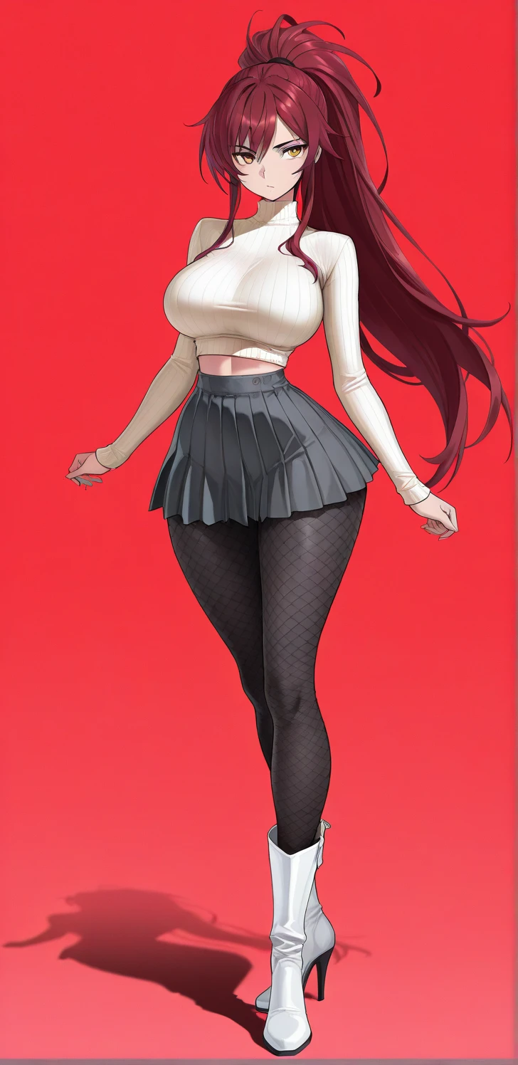 seductive anime girls, beautiful and seductive anime woman, Anime goddess,Beautiful anime,tmasterpiece, High- sharpness, high high quality, Detailed face, detailed body render, Dark lips, Unzip the one-piece leather jacket, exhibitionism,No bras, breasts out,, standing on your feet, Be red in the face,Full body photo,Orgasmic face,Eyes rolled up,Mouth open,The tongue is pulled out,Full Body Sweat