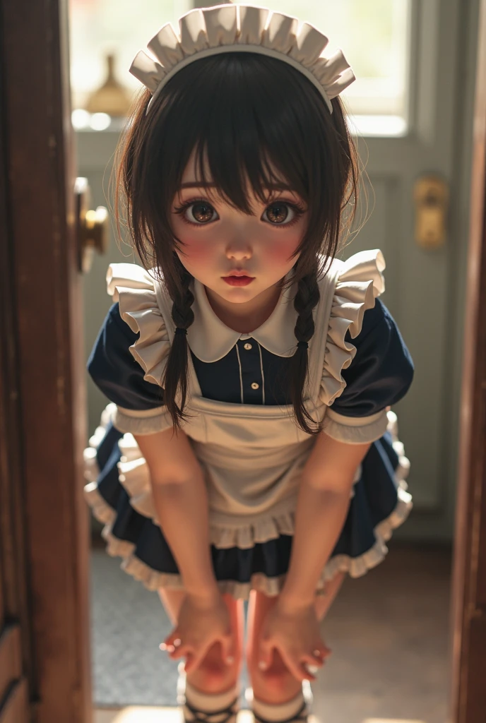 shozo abe, Close up portrait of doll in dress and shoes, plastic doll,
